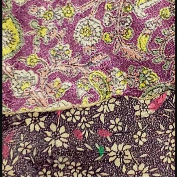 100% Silk Floral Boho Wrap-around Skirt Dress Versatile!  Floral Earthy One Size - Picture 7 of 9